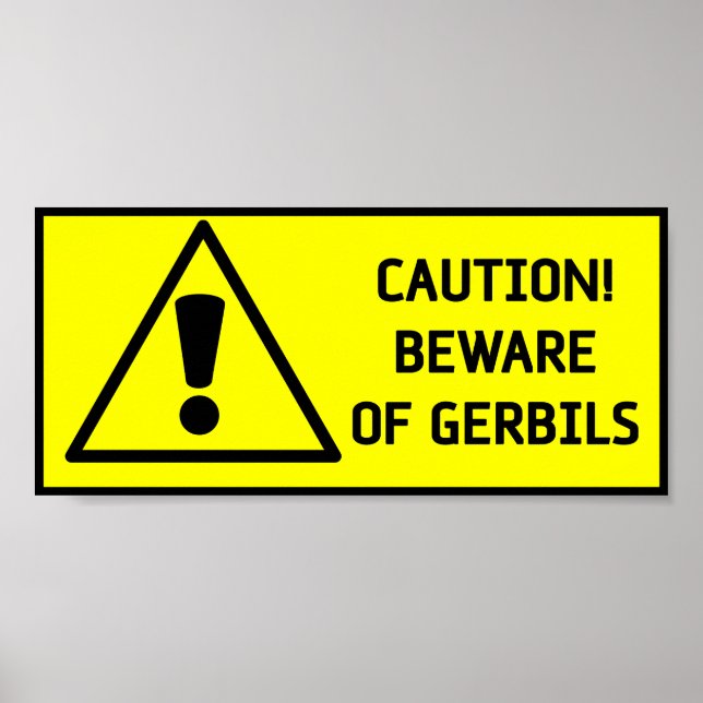 Beware Gerbils Poster (Framsidan)