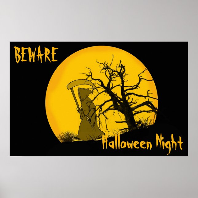 Beware Halloween Natt Poster (Framsidan)