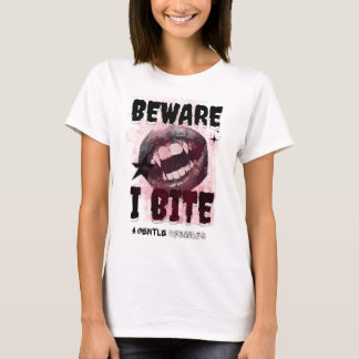 BEWARE I BITE - Grunge Vampire Aesthetic Y2K Goth  T Shirt