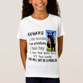 BEWARE - JAG RIDER HÄSTAR - GIRL T SHIRT