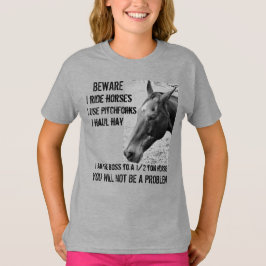 BEWARE - JAG RIDER HÄSTAR - GIRL T SHIRT