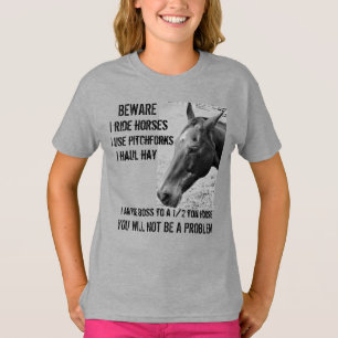 BEWARE - JAG RIDER HÄSTAR - GIRL T SHIRT