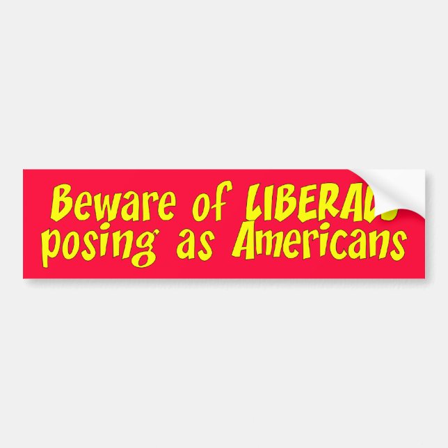 beware_liberals bildekal (Framsidan)