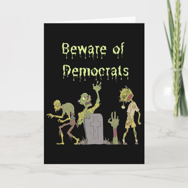 Beware Of Democrats Zombie Halloween-kostym  Kort (Framsida)