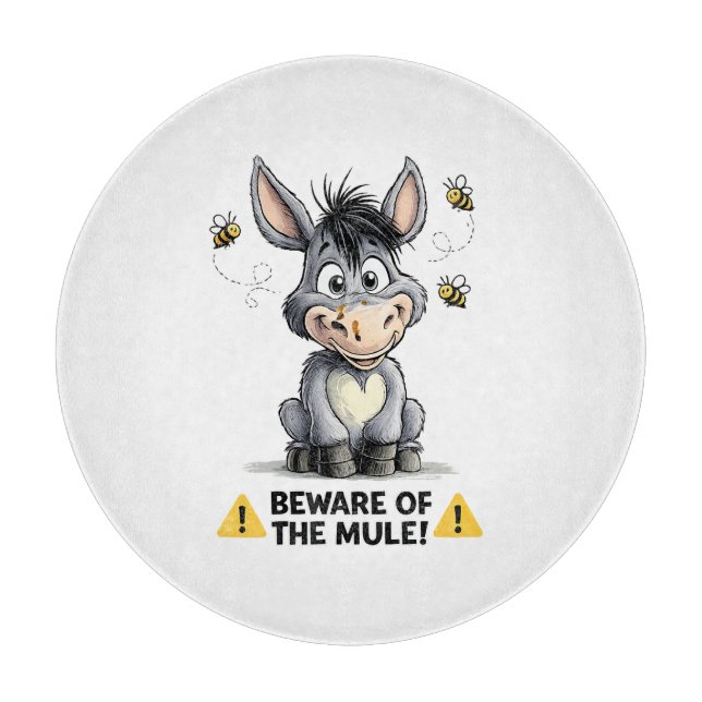 Beware Of The Mule Funny Donkey Warning Design (Framsidan)