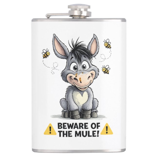 Beware Of The Mule Funny Donkey Warning Design Fickplunta (Framsidan)