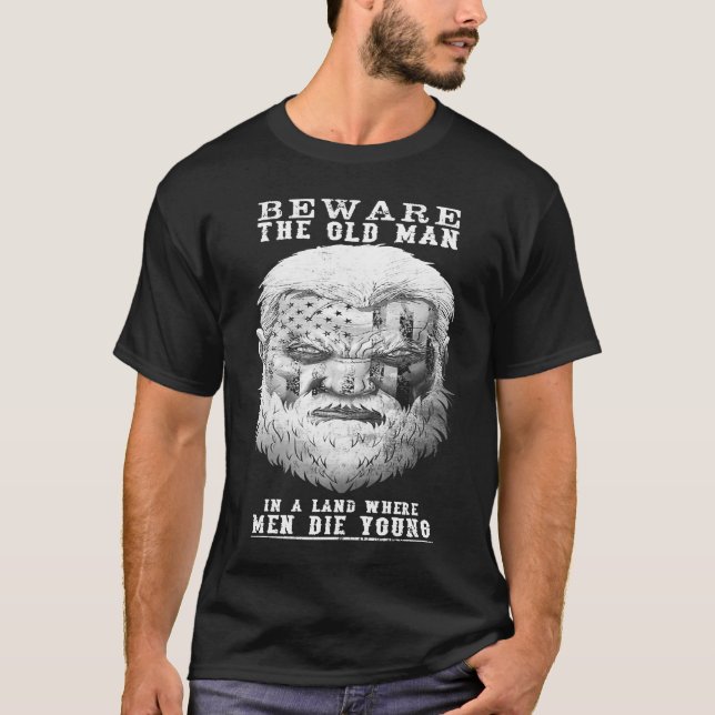 Beware The Old Man T Shirt (Framsida)