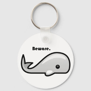 Beware the White Whale Cartoon Nyckelring