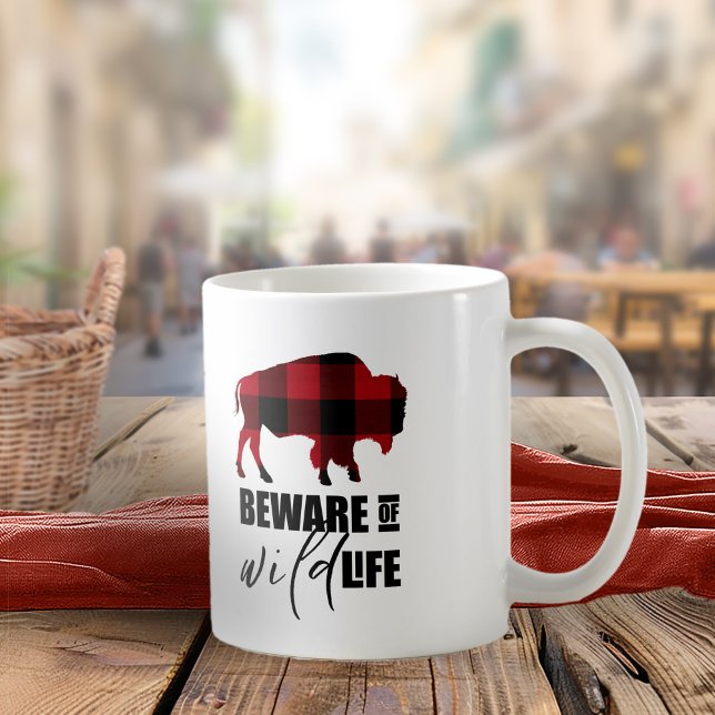 Beware Vilda djur Buffalo Play ID669 Kaffemugg (Skapare uppladdad)