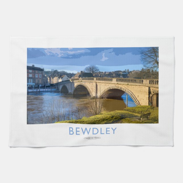 Bewdley järnväg affisch kökshandduk (Horisontell)