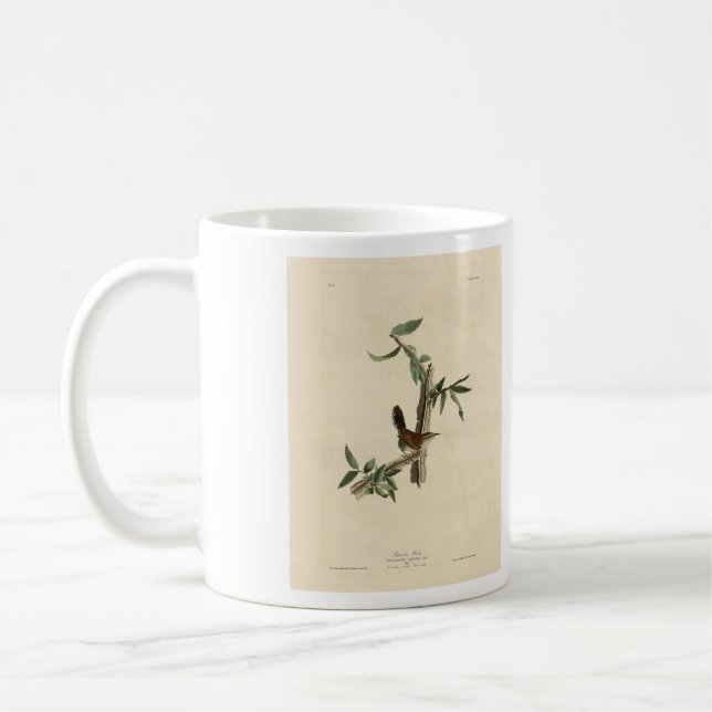 Bewick's Wren från Audubon's Birds of America Kaffemugg (Vänster)