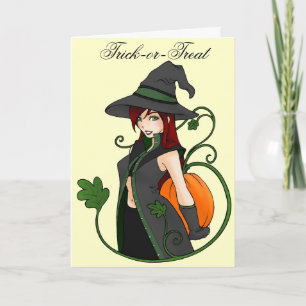 Bewitch Halloween-hälsningskort Kort