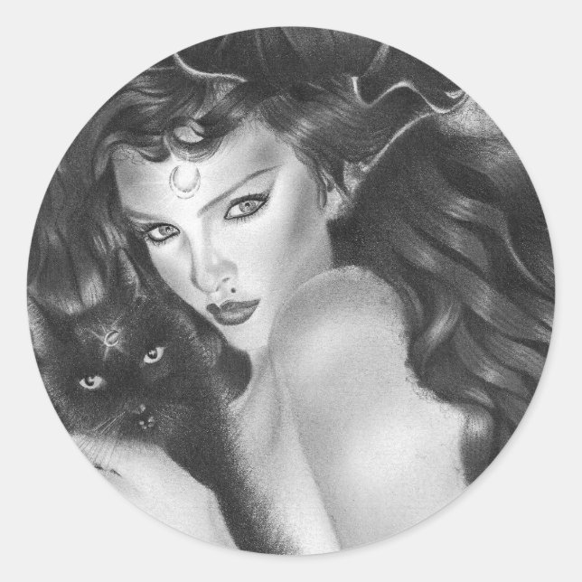 Bewitched Sticker Runt Klistermärke (Framsida)