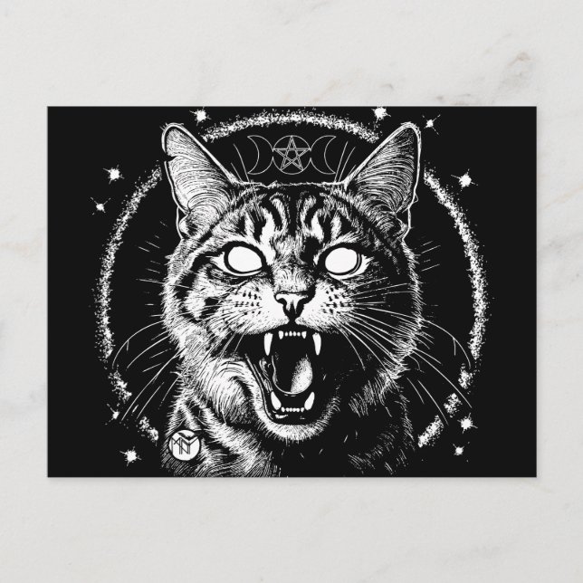 Bewitched Tabby Vykort (Framsida)