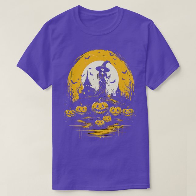 Bewitching Beauty Halloween Witch T Shirt (Design framsida)