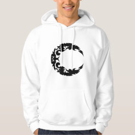 Bewitching Black Crescent Måne Silhouette Hoodie