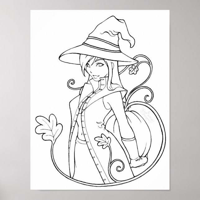 Bewitching Färg-Your-Own Poster (Framsidan)