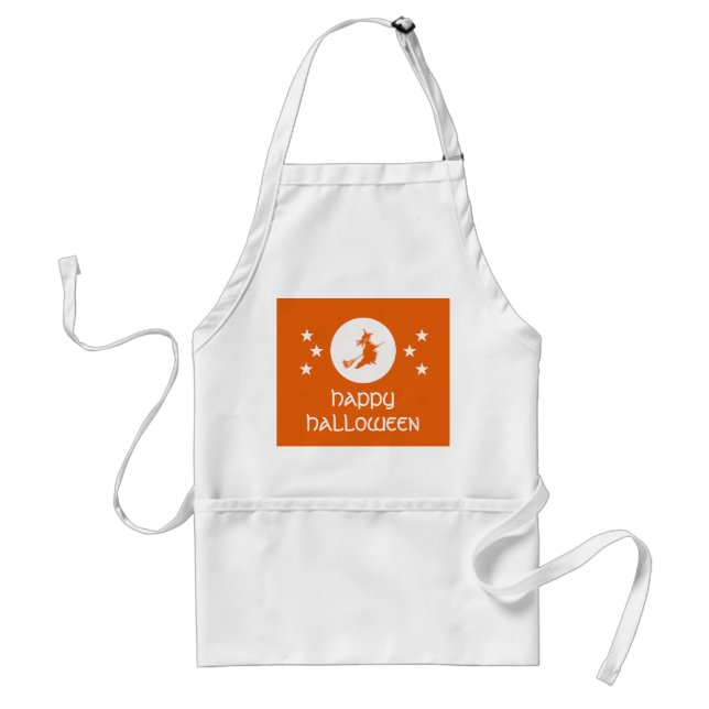 Bewitching Halloween Apron, Orange Förkläde (Framsidan)