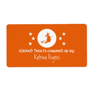 Bewitching Halloween Baking Labels, Orange Fraktsedel