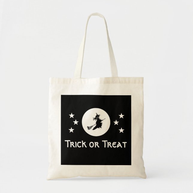 Bewitching Halloween Bus eller godis Bag, Black Tygkasse (Framsidan)