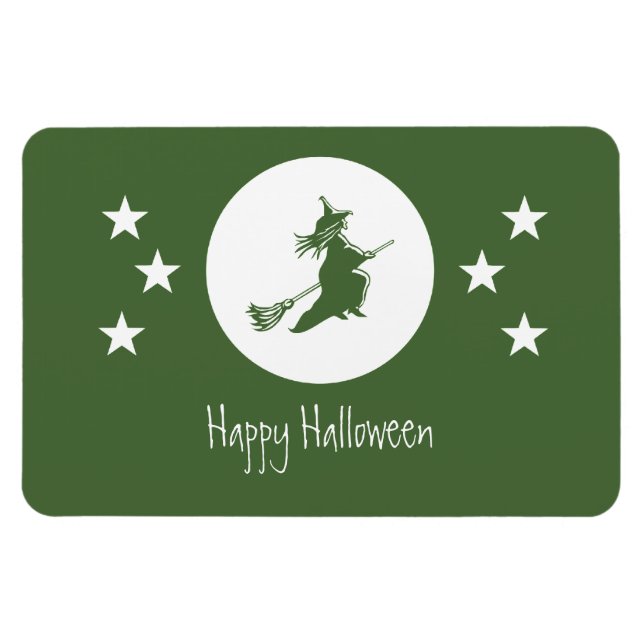 Bewitching Halloween Flexi Magnet, Grönt Magnet (Horisontell)