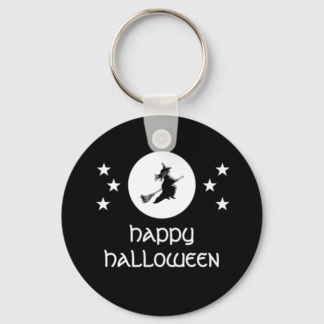 Bewitching Halloween Keychain, Black Nyckelring (Framsida)