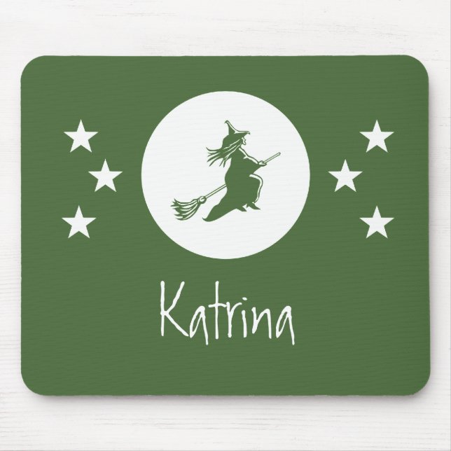 Bewitching Halloween Mousepad, Grönt Musmatta (Framsidan)