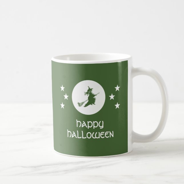 Bewitching Halloween Mugg, Grönt Kaffemugg (Höger)