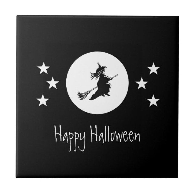 Bewitching Halloween Tile, Black Kakelplatta (Framsidan)