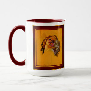 Bewitching Öga Art Deco Porträtt by Zoe Mozert Mugg
