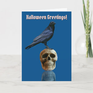 Bewitching Raven eller Kråka Skull Gothic Hallowee Kort
