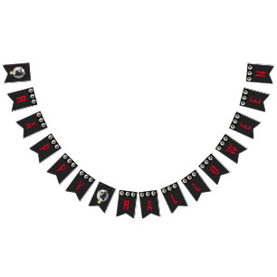 Bewited Wicked Witch som flyger på Full Moon Vimplar