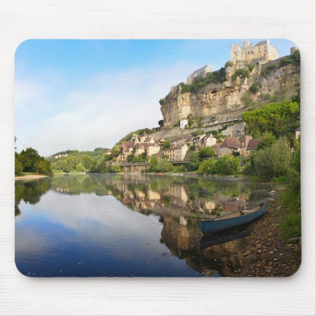 Beynac-et-Cazenac och Dordogne flodmousepad Musmatta (Framsidan)