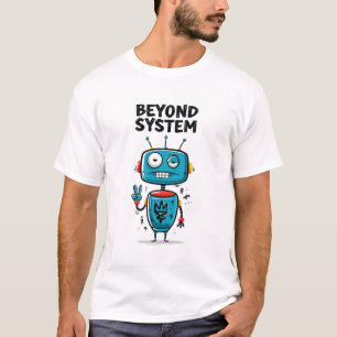Beyond System Rolig Robot Utomjording Karaktär Pre T Shirt