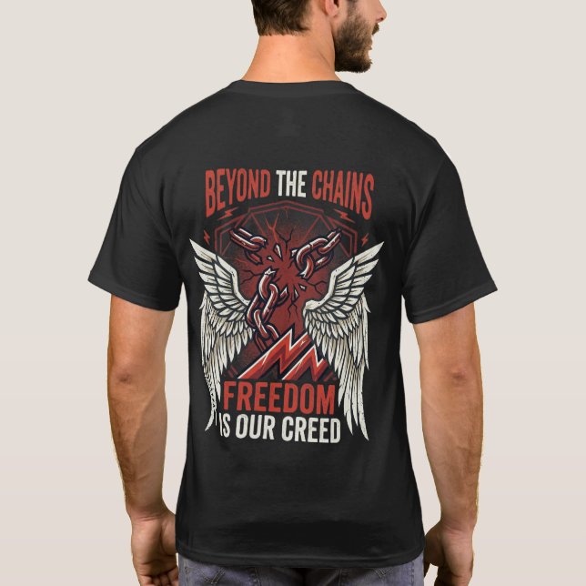 Beyond The Chains Shirt  Freedom Rebellion Grafik T (Baksida)