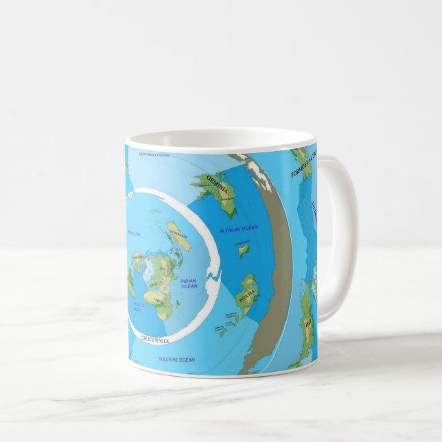 Beyond the Ice Wall Flat Earth Kaffemugg (Framsida höger)