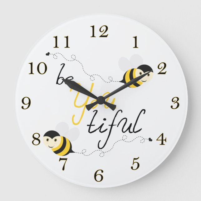 Beyoutiful Bees Stor Klocka (Framsida)