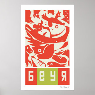 Beyr - ryska inspirerade djur Poster