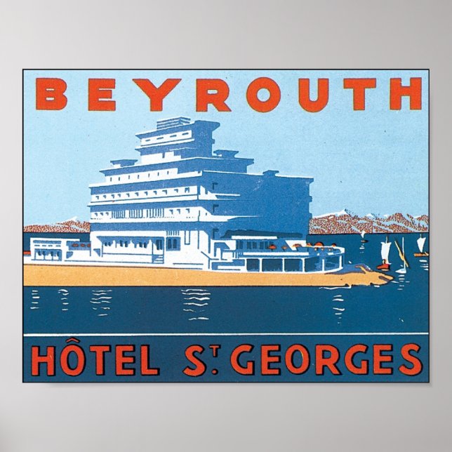 Beyrouth, Hotel St. Georges Poster (Framsidan)