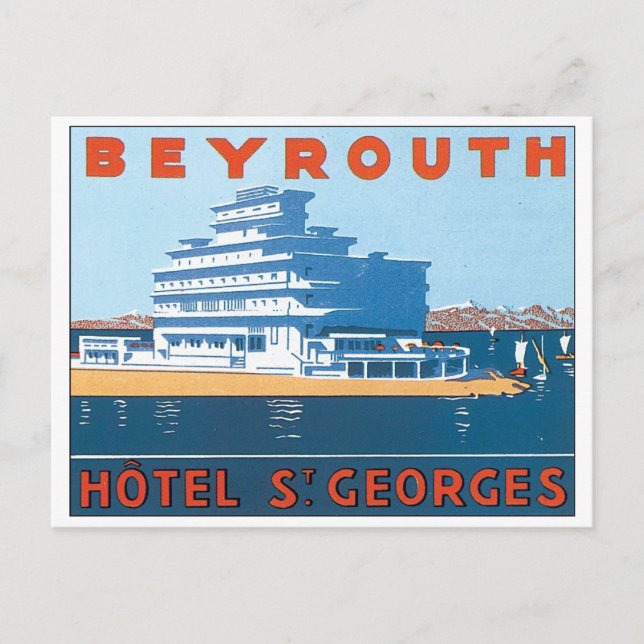 Beyrouth, Hotel St. Georges Vykort (Framsida)