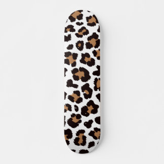 Bezaubernd Elegante Natürliche Leoparden Muster Mini Skateboard Bräda 18,5 Cm