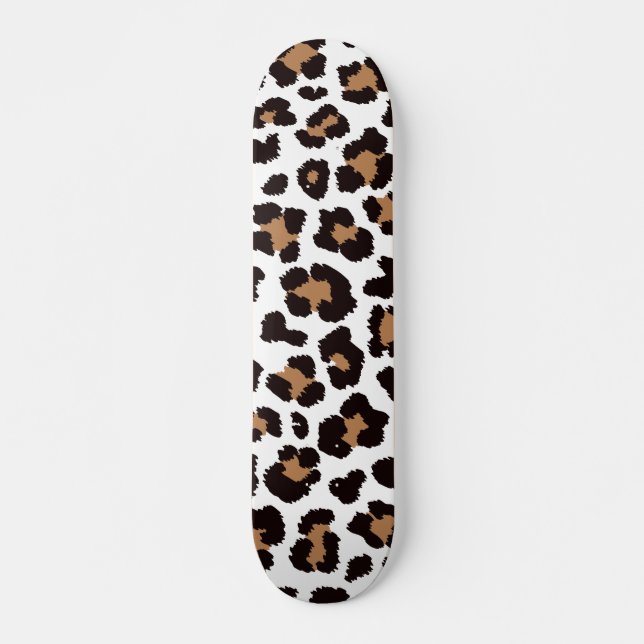 Bezaubernd Elegante Natürliche Leoparden Muster    Mini Skateboard Bräda 18,5 Cm (Framsida)