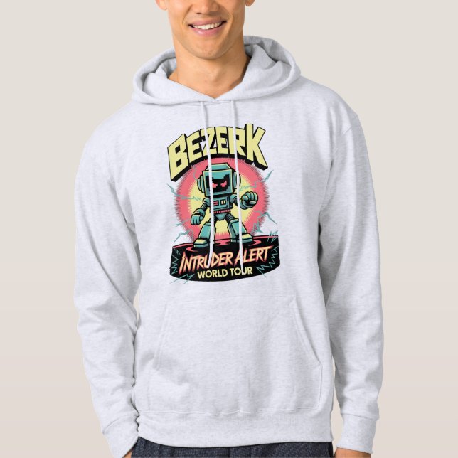 Bezerk Intruder Alert World Tour Retro Arcade  Hoodie (Framsida)
