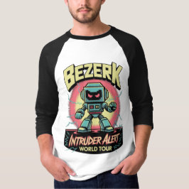 Bezerk Intruder Alert World Tour Retro Arcade  T Shirt