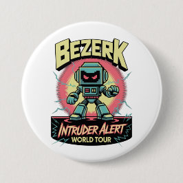 Bezerk Intruder Alert World Tour Retro Arkadspel Knapp