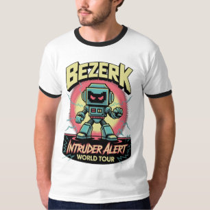 Bezerk Intruder Alert World Tour Retro Arkadspel T Shirt