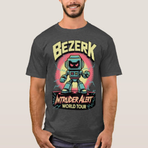 Bezerk Intruder Alert World Tour Retro Arkadspel T Shirt