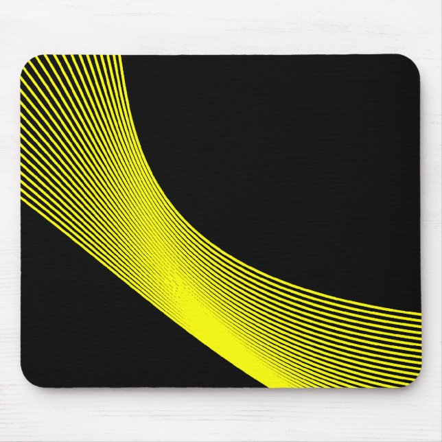 Bézier Kurvor - Gult på Black Musmatta (Framsidan)