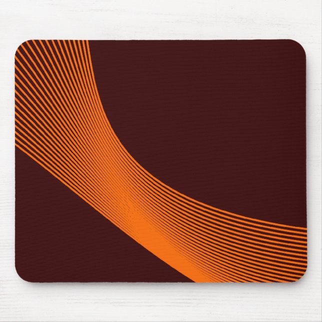 Bézier Kurvor - Orange om Mörk Brown 330000 Musmatta (Framsidan)