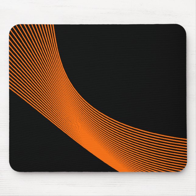 Bézier Kurvor - Orange på Black Musmatta (Framsidan)